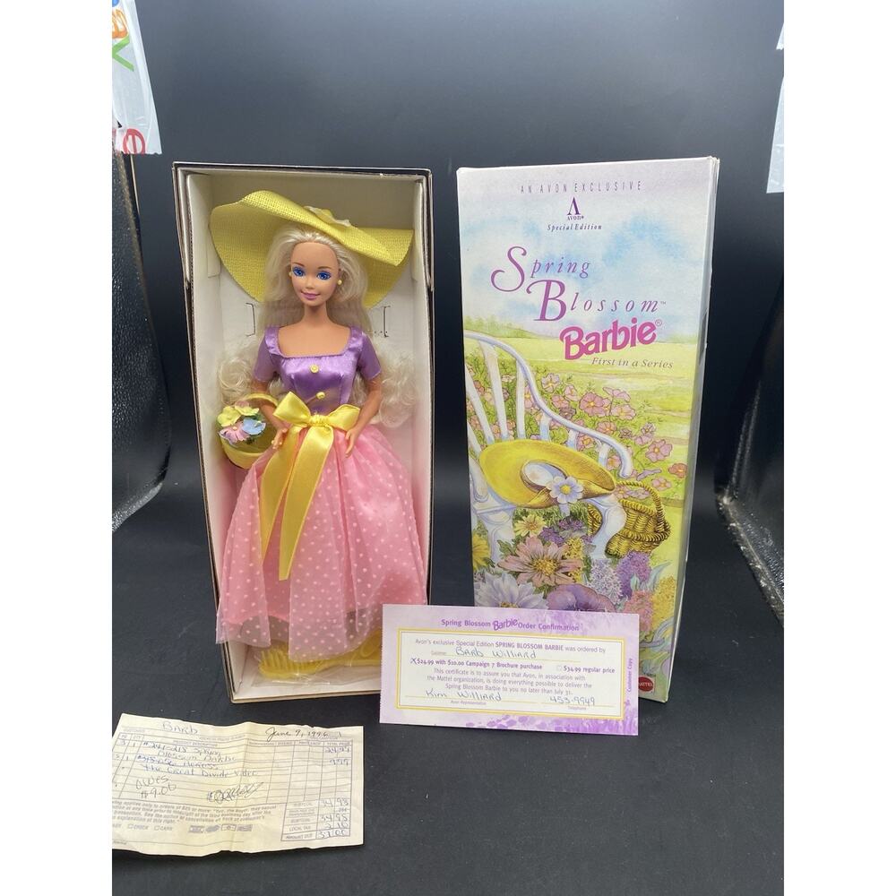 1995 Mattel Avon Special Edition Spring Blossom Barbie 1st In A Series 15201 New
